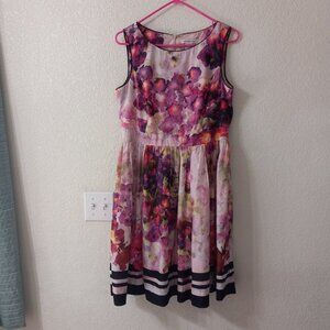 Floral A-Line Dress, Size 12,  Liz Claiborne